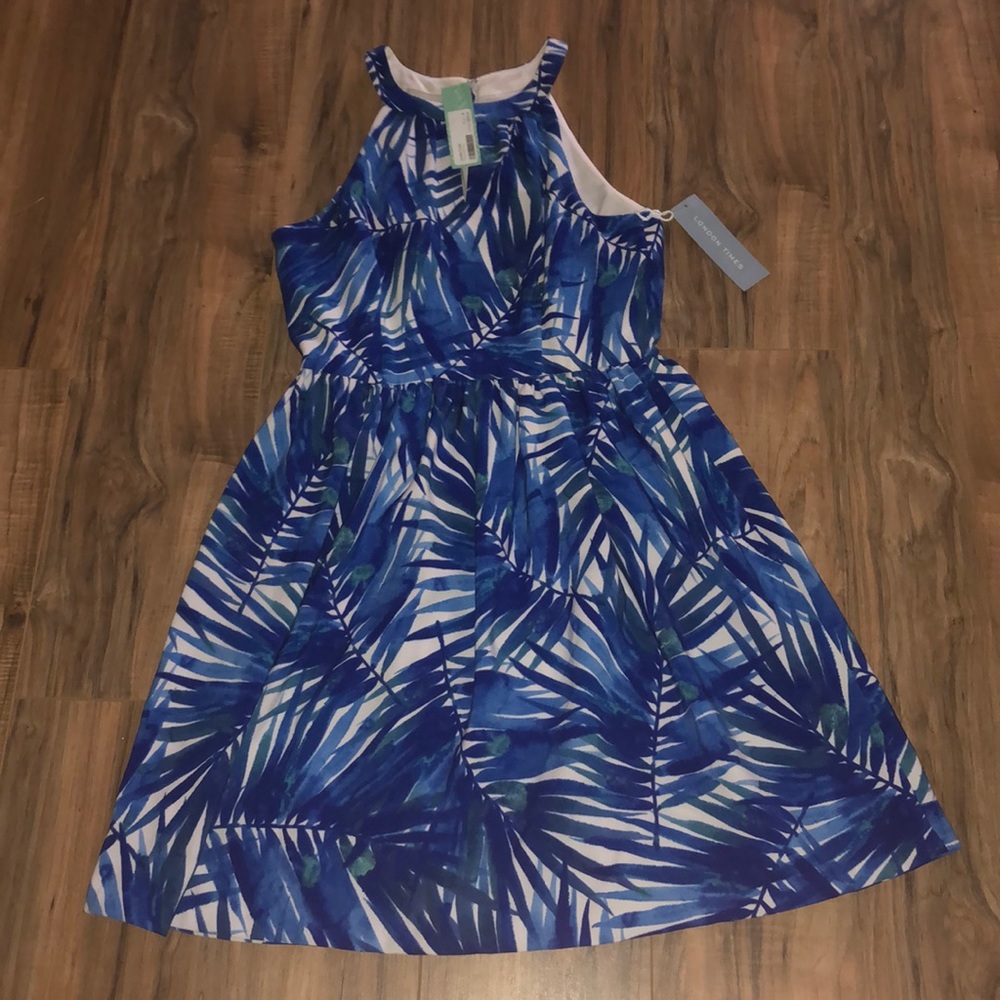 Blue pattered dress